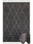 Pembroke Siyah Geometrik Mikropolyester Makine Halısı 1