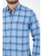 Erkek Gök Mavi Kışlık Kareli Cepli Uzun Kollu Gömlek 3