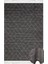 Rabat Siyah Geometrik Mikropolyester Makine Halısı 1