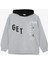 GİRLS & BOYS Erkek Çocuk Sweatshirt Kapüşonlu Yazı Baskılı 8-14 Yaş, Gri Melanj 1