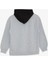 GİRLS & BOYS Erkek Çocuk Sweatshirt Kapüşonlu Yazı Baskılı 8-14 Yaş, Gri Melanj 2