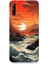 Huawei P Smart Pro Uyumlu Silikon Kılıf Deniz Dağ ve Gün Batımı 1
