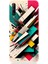 Huawei P Smart Pro Uyumlu Silikon Kılıf Renkli Geometrik Desenler 1