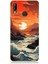 Huawei P20 Lite Uyumlu Silikon Kılıf Deniz Dağ ve Gün Batımı 1