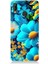 Huawei P20 Lite Uyumlu Silikon Kılıf Mavi Sarı Çiçekler 1