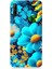 Huawei P Smart Pro Uyumlu Silikon Kılıf Mavi Sarı Çiçekler 1