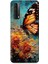 Huawei P Smart 2021 Uyumlu Silikon Kılıf Altın Kelebek ve Papatya 1