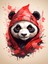 Renkli Baskılı Sayılarla Boyama Hobi Seti (Çerçeveli) 40X50 Cm: Panda 1