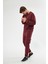 Bordo Jogger Kargo Cepli Pantolon - Eşofman Altı 4