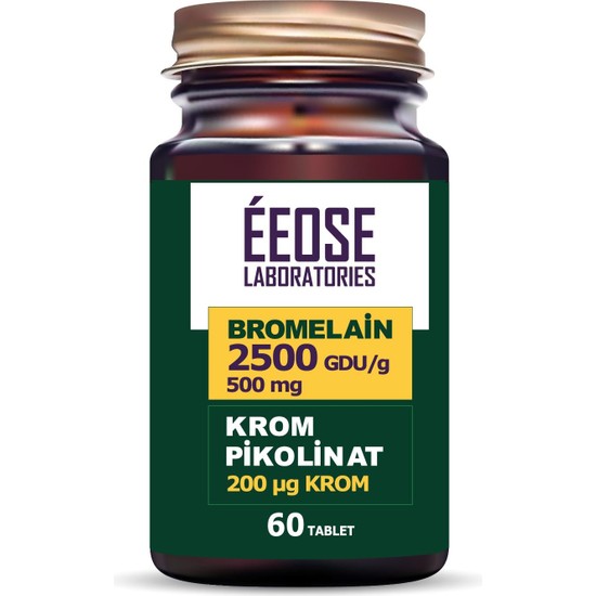 Eeose Bromelain (2500 Gdu/g) ve Krom Pikolinat 60 Tablet Fiyatı