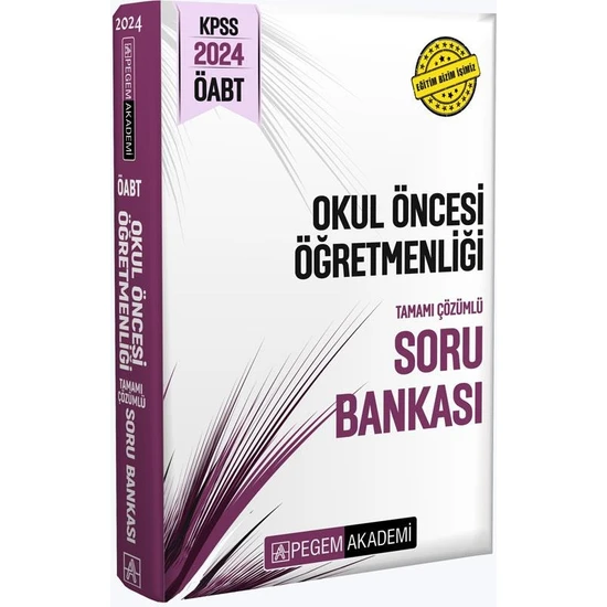 Pegem Akademi Yayıncılık 2024 KPSS ÖABT Okul Öncesi Öğretmenliği Tamamı Çözümlü Soru Bankası