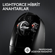 Logitech G PRO X SUPERLIGHT 2 Hafif HERO 2 Sensör 32.000 DPI LIGHTSPEED Kablosuz Oyuncu Mouse - Siyah