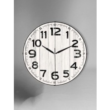 Galaxy Exclucive Bombeli Cam Serisi Mermer Desenli Sessiz Akar Duvar Saati 30 cm