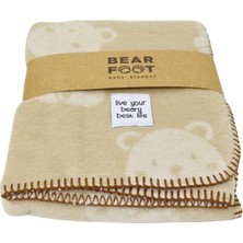 Bearfoot Bear Foot Pamuk Bebek Battaniyesi Kahverengi 100 x 75 cm