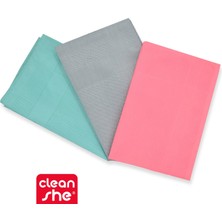 Cleanshe Tea Towel Sihirli Mikrofiber Cam Bezi 3'lü Set 42X64