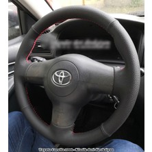 İmza Toyota Corolla 2002-2008 Araca Özel Direksiyon Kılıfı Klasik Kırmızı Dikiş (Direksiyonunuzu Teyit Ediniz)
