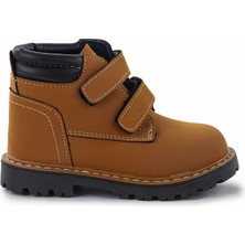 Kiko Kids Fermuarlı Erkek Çocuk Bot Ayakkabı Arz 4552 Taba - Siyah