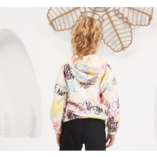 Cichlid Kız Renkli Fermuarlı Sweatshirt