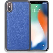 Guard Lacivert Hakiki Deri iPhone x / Xs Kılıfı P1426