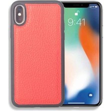 Guard Kırmızı Hakiki Deri iPhone x / Xs Kılıfı P1426