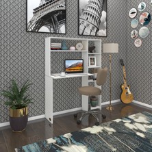 Kenzlife bilgisayar çalışma masası prost byz 140*100*20 kitaplık sağda ofis sekreter laptop