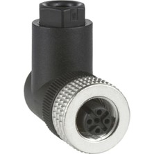 Telemecanique Sensors , XZCC12FCM40B , M12 4Pim Dişi 90 derece dirsekli konnektör
