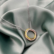 Jewel By Aila Anello Üç Renk Halkalı Kadın Gümüş Kolye
