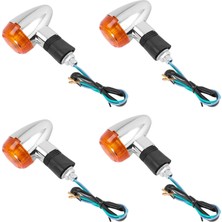 Sagrado Yamaha Suzuki Için 4pc Motosiklet Dönüş Sinyalleri Amber Işıklar LED Göstergesi (Yurt Dışından)