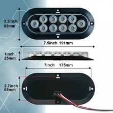 Sagrado 6 Inç LED Set Kenar Işık Kuyruk Işık Dönüş Sinyali Işık Fren Lambası Araba Aksesuarları Gösterildiği Gibi (Yurt Dışından)