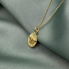 Jewel By Aila Arı Antik Plaka Altın Kaplama Kadın Gümüş Kolye