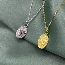 Jewel By Aila Arı Antik Plaka Altın Kaplama Kadın Gümüş Kolye