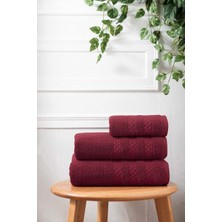 Arliva Home Lısa Bukle Jakarlı Havlu Bordo 50X80