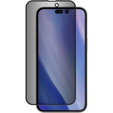 Vendas iPhone 15 Pro Uyumlu Gizleyen Hayalet Özellikli Kor Privacy Cam Ekran Koruyucu