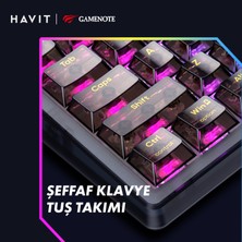 Havit Gamenote KB875L Rgb Transparan Mekanik Klavye - Red Switch