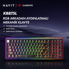 Havit Gamenote KB875L Rgb Transparan Mekanik Klavye - Red Switch