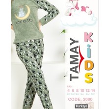 Tamay Kışlık Kız Çocuk Peluş Pijama Takım