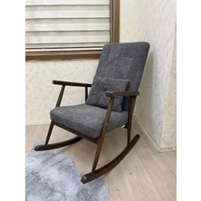 Asedia Trend Ceviz Teddy Antrasit Sallanan Sandalye Dinlenme Emzirme Baba Tv Okuma Koltuğu Berjer