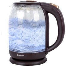 Nikadu LED Işıklı Cam Kettle Renk Değiştiren Su Isıtıcı