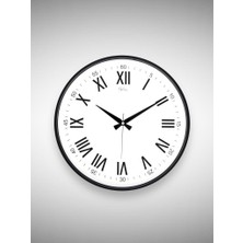 Galaxy 717-K-3 Serisi Roma Rakamlı Metal Görünümlü Sessiz Akar Modern Duvar Saati 40 cm