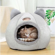 Hanyang M 36X36X36CM Sıcak Konfor Kedi Yatağı Kışın Kediler Için Yatak Kedi Evi Köpek Yatağı Pet Küçük Mat Rahat Derin Mağara Kapalı Yuva Kedi Aksesuarları (Yurt Dışından)