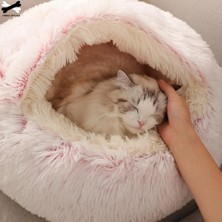 Hanyang Itme Gri 60CM Peluş Yuvarlak Kedi Yatağı Vıp (Yurt Dışından)