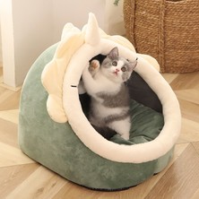 Hanyang Style6 L Kedi Yatak Evi Köpek Kulübesi Yuva Yuvarlak Pet Uyku Mağarası Yavru Yatak Pet Sepeti Rahat Yavru Yastık Kedi Evi Çadır Köpek Evi (Yurt Dışından)