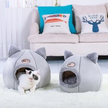 Hanyang Açık Gri Xl 40X40X40CM Kedi Yatağı Küçük Mat Sepeti Kışın Derin Uyku Konforu Küçük Köpek Evi Ürünleri Yeni Evcil Hayvan Çadırı Rahat Mağara Yuvası Iç Mekan (Yurt Dışından)