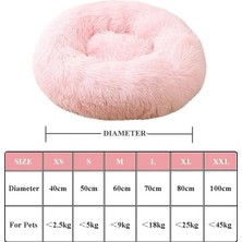 Hanyang Beyaz 60CM Pet Köpek Yatağı Rahat Donut Yuvarlak Köpek Kulübesi Ultra Yumuşak Yıkanabilir Köpek ve Kedi Yastık Yatak Kış Sıcak (Yurt Dışından)