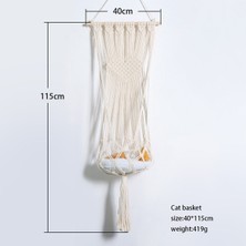 Hanyang Aşk Kedi Hamak Pencere Makrome Büyük 40X120 cm Sevimli Pet Kedi Yatakları Kedi Evi Çadır Yavru Kedi Aksesuarları Kedi Oyuncakları Yaka Topları (Yurt Dışından)