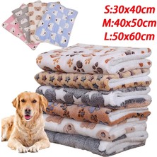 Hanyang A5 L (50X60 Cm) Yumuşak Flanel Evcil Hayvan Battaniye Pedi Kalınlaşmış Pet Polar Yatak Mat Yavru Köpek Kedi Için Kanepe Yastık Sıcak Kediler Uyku Kapak Ev Halı (Yurt Dışından)