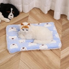 Hanyang A5 L (50X60 Cm) Yumuşak Flanel Evcil Hayvan Battaniye Pedi Kalınlaşmış Pet Polar Yatak Mat Yavru Köpek Kedi Için Kanepe Yastık Sıcak Kediler Uyku Kapak Ev Halı (Yurt Dışından)