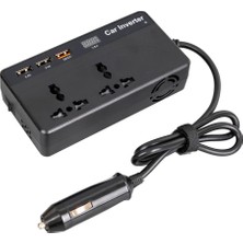 Electronaz CZ01/12V-24V 12-24 Volt 200 Watt 3 USB Girişli Araç Power Inverter