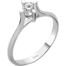 Sirius Pırlanta F Renk 0,26 Karat Pırlanta Tektaş Yüzük 0424R0010