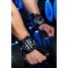 Dex Supports Wrist Wraps Kamuflaj  Fitness Bilek Bandajı, Strap ,halter Kayışı 8 Loop 2'li Set